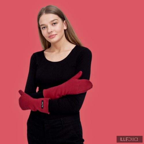 Emilia gloves - cherry red