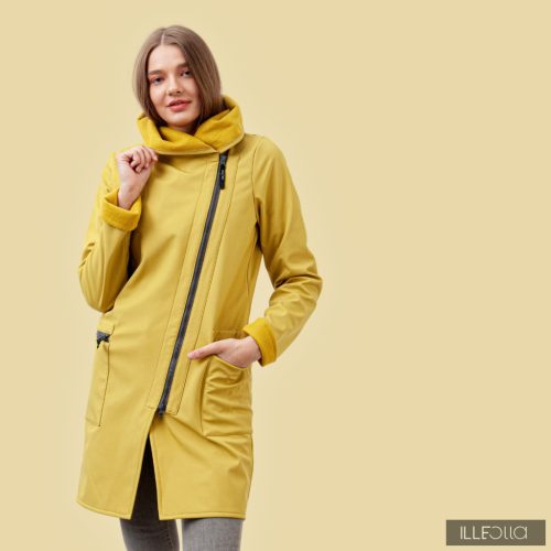 Big hoodie Fioda no2 - mustard yellow - M