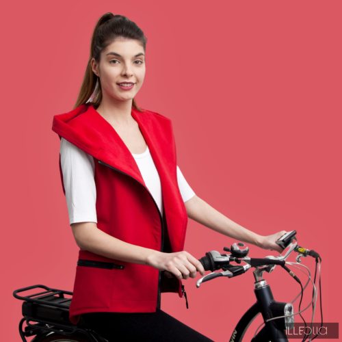 Sporty Fiodi bike vest - cherry red